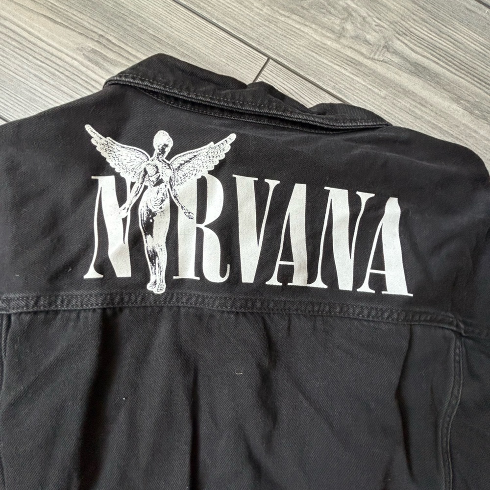 H&M black denim jacket